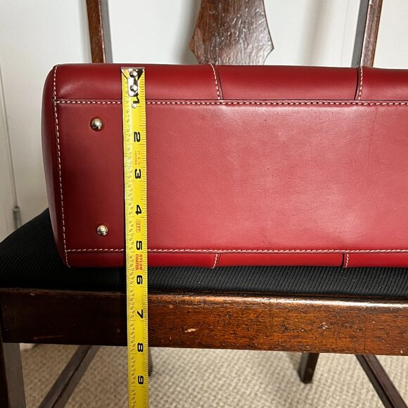 Dooney & Bourke Smooth Leather Deep Red Tote - Picture 11 of 14